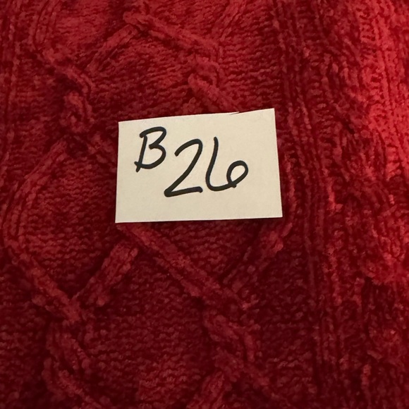 B-26 Alfred Dunner Red Long Sleeve Mock Turtle neck Sweater Size S - Picture 15 of 15